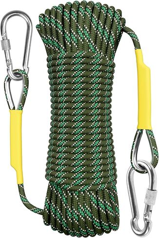 X XBEN Outdoor Climbing Rope 10M(32ft) 20M(64ft) 30M(96ft) 50M(160ft) 70M(230ft) 152M(500FT) 352M(1000FT) Static Rock Climbing Rope for Escape Rope Ice Climbing Equipment Fire Rescue Parachute in Kuwait