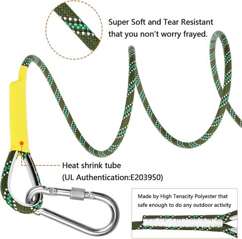 X XBEN Outdoor Climbing Rope 10M(32ft) 20M(64ft) 30M(96ft) 50M(160ft) 70M(230ft) 152M(500FT) 352M(1000FT) Static Rock Climbing Rope for Escape Rope Ice Climbing Equipment Fire Rescue Parachute in Kuwait