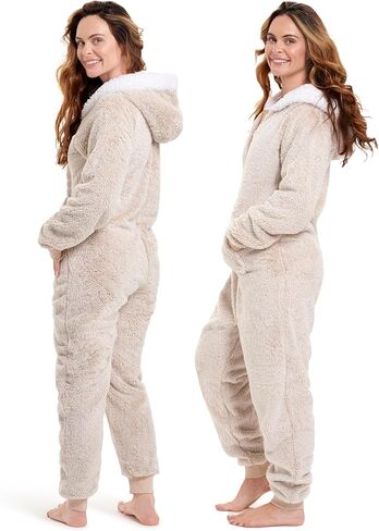 The Big Softy - Adult Onesie Pajamas for Women, Teddy Fleece Womens Onesie Pajamas, Fuzzy Pajama Onesies for Women, Teens PJs in Kuwait