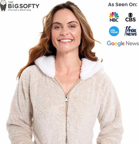 The Big Softy - Adult Onesie Pajamas for Women, Teddy Fleece Womens Onesie Pajamas, Fuzzy Pajama Onesies for Women, Teens PJs in Kuwait