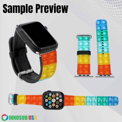 INNOSUB Sublimation Small Watch Band Compatible with Apple Smart Watch (38-45mm) - Diy Print on Blank PU leather USA in Saudi Arabia