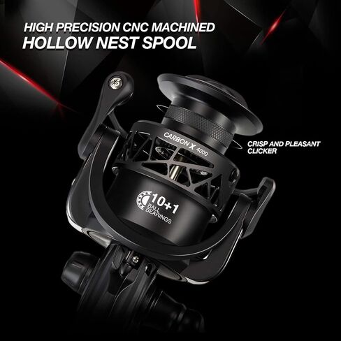 Piscifun Carbon X Ultralight Spinning Reel, Carbon Frame, 33lb Max Drag | 10+1 shielded bearings, smooth retrieve, two handle styles by size, balanced for freshwater bass and trout fishing, 500-4000 in Kuwait