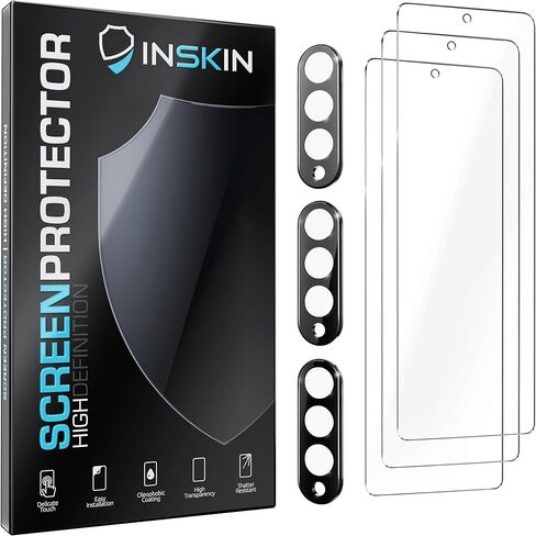 واقي عدسة الكاميرا والشاشة Inskin لهاتف Samsung Galaxy Z Fold 4 5G [2022] - 3+3 عبوات، زجاج مقسى 9H، وضوح عالي الدقة، مضاد للخدش وبصمات الأصابع، صديق للحافظة in Kuwait