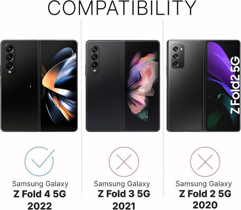 واقي عدسة الكاميرا والشاشة Inskin لهاتف Samsung Galaxy Z Fold 4 5G [2022] - 3+3 عبوات، زجاج مقسى 9H، وضوح عالي الدقة، مضاد للخدش وبصمات الأصابع، صديق للحافظة in Kuwait