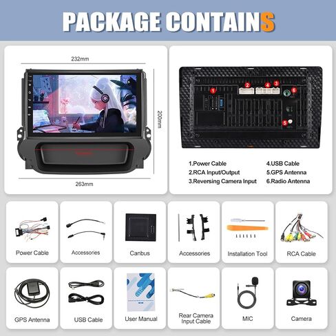 2G + 32G ستيريو سيارة لشيفي شيفروليه ماليبو 2012 2013 2014 2015 مع CarPlay اللاسلكي Android Auto Android 13 راديو السيارة 9 بوصة راديو شاشة تعمل باللمس مع بلوتوث FM نظام تحديد المواقع والملاحة كاميرا احتياطية رئيس وحدة in Saudi Arabia