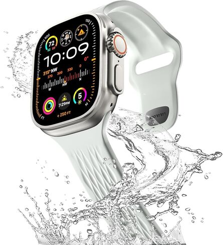 LULULOOK Sport Band for Apple Watch Ultra/Series 9/8/7/6/5 49/45/44/42mm,FKM [Fluoroelastomer Rubber] Oil-resistant Sweat-proof Dust-resistant for iWatch Band Women/Men in Saudi Arabia
