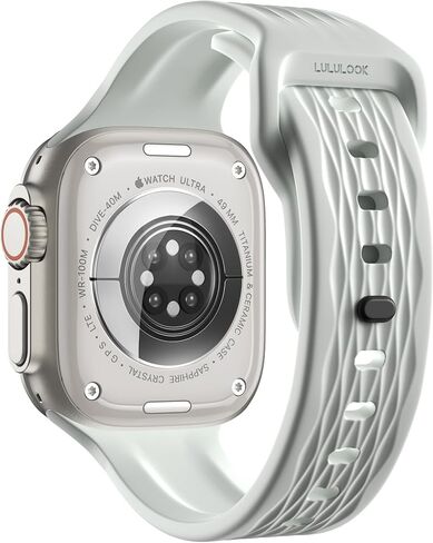 LULULOOK Sport Band for Apple Watch Ultra/Series 9/8/7/6/5 49/45/44/42mm,FKM [Fluoroelastomer Rubber] Oil-resistant Sweat-proof Dust-resistant for iWatch Band Women/Men in Saudi Arabia