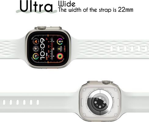 LULULOOK Sport Band for Apple Watch Ultra/Series 9/8/7/6/5 49/45/44/42mm,FKM [Fluoroelastomer Rubber] Oil-resistant Sweat-proof Dust-resistant for iWatch Band Women/Men in Saudi Arabia