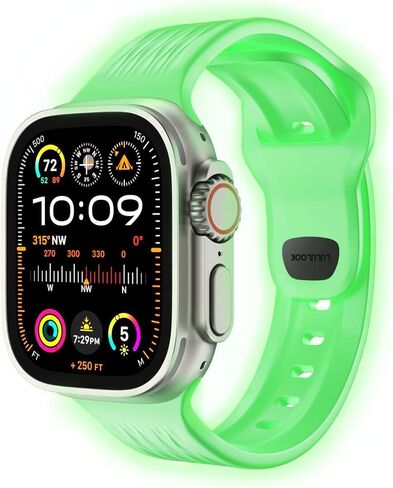 LULULOOK Sport Band for Apple Watch Ultra/Series 9/8/7/6/5 49/45/44/42mm,FKM [Fluoroelastomer Rubber] Oil-resistant Sweat-proof Dust-resistant for iWatch Band Women/Men in Saudi Arabia