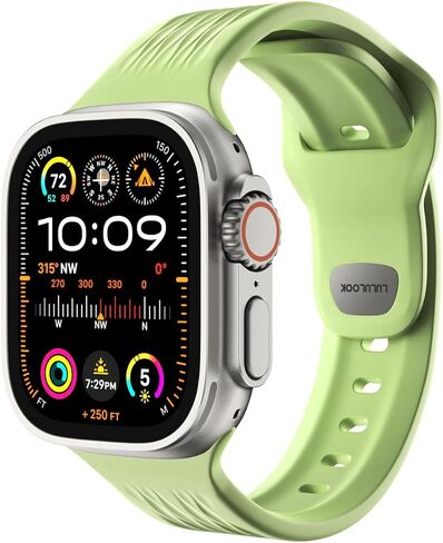 LULULOOK Sport Band for Apple Watch Ultra/Series 9/8/7/6/5 49/45/44/42mm,FKM [Fluoroelastomer Rubber] Oil-resistant Sweat-proof Dust-resistant for iWatch Band Women/Men in Saudi Arabia