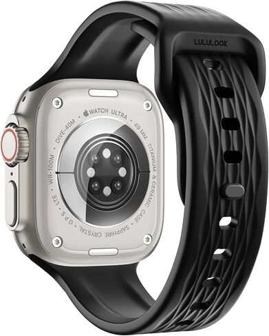 LULULOOK Sport Band for Apple Watch Ultra/Series 9/8/7/6/5 49/45/44/42mm,FKM [Fluoroelastomer Rubber] Oil-resistant Sweat-proof Dust-resistant for iWatch Band Women/Men in Saudi Arabia