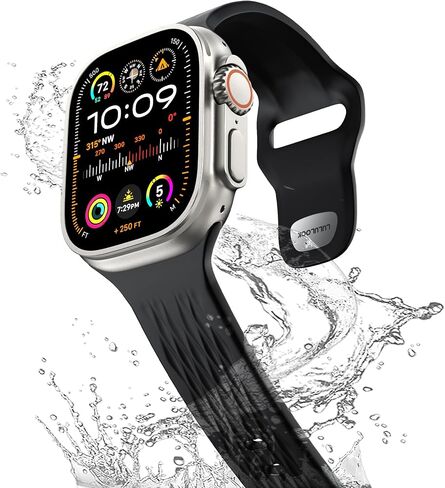 LULULOOK Sport Band for Apple Watch Ultra/Series 9/8/7/6/5 49/45/44/42mm,FKM [Fluoroelastomer Rubber] Oil-resistant Sweat-proof Dust-resistant for iWatch Band Women/Men in Saudi Arabia