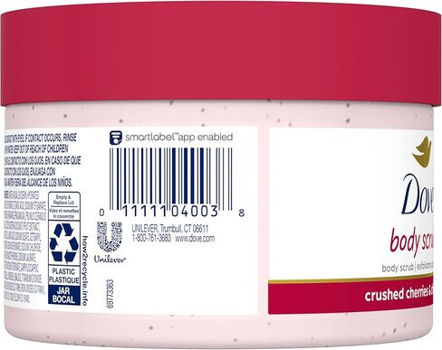 Dove Exfoliating Body Polish Crushed Cherries & Chia Milk Skin Care For Revitalized Skin Formulated With ¼ Moisturizing Cream 10.5 oz in Kuwait