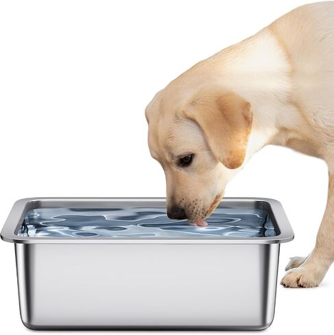 1.5 Gallon Stainless Steel Dog Bowls for Large Dogs, Dog Water Bowl and Dog Food Bowl, Large Dog Water Bowl Outdoor for M-Sized, Large and X-Large Dogs in Saudi Arabia