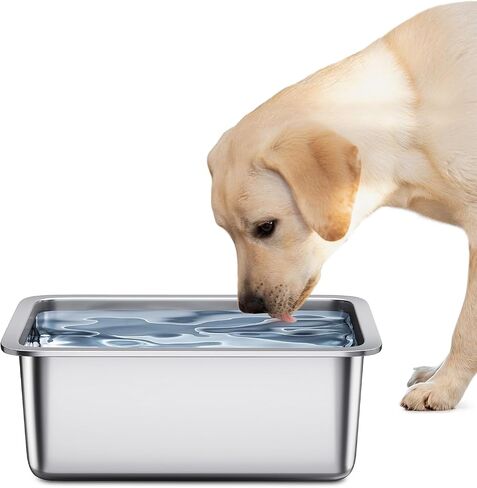 1.5 Gallon Stainless Steel Dog Bowls for Large Dogs, Dog Water Bowl and Dog Food Bowl, Large Dog Water Bowl Outdoor for M-Sized, Large and X-Large Dogs in Saudi Arabia