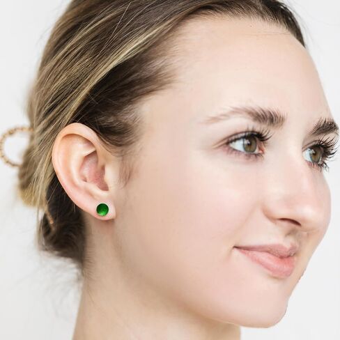 Recycled Vintage Cobalt 1960's Face Cream Jar Simple Post Earrings in Saudi Arabia