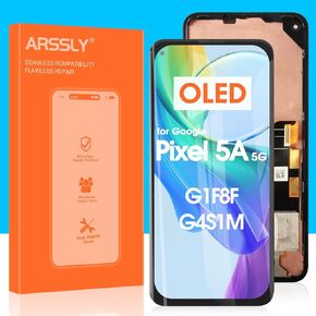 OLED for Google Pixel 5A 5G LCD Screen Replacement Pixel 5A 5G LCD Display Touch Screen Digitizer Assembly Repair Parts with Tools (Black,6.34 inch)