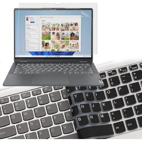 2 Pack Anti Glare Screen Protector & Keyboard Cover for Lenovo Ideapad Flex 5 / Ideapad Flex 5i 14 2-in-1 Touchscreen Laptop,（14 inch） Anti Fingerprint (Matte) Shield and Fiex 5 14 Keyboard Cover