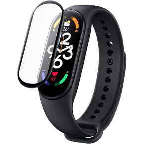 LOKEKE Compatible with Xiao Mi Band 7 Screeen Protector, Curved Edges Full Coverage PMMA Screen Protector for Xiao Mi Band 7, Bubble free and Anti-scratch