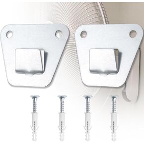 2-Set Wall Fan Mounting Bracket, Heavy Duty Wall Mounting Fan Bracket, Stainless Steel Fan Wall Mount Bracket with Fastening Screws, Oscillation Fans Hidden Holder Bracket