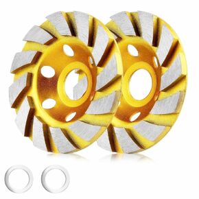 sansheng 4 Pieces Concrete Grinding Wheel 4 inch,Diamond Cup Wheel Angle Grinder Wheels Grinding of Concrete, Granite