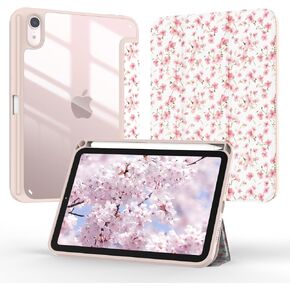 Case for iPad Mini 7 (A17 Pro), iPad Mini 6 Generation case 8.3 inch, Slim Folio Tri-Fold Smart Auto Wake/Sleep with Clear Back Cover for iPad Mini 7th 6th Gen 8.3" (NotebookPurple)