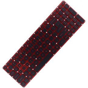 Deal4GO 28-pin US-INTL Backlit Keyboard RED Letters Replacement for Acer Nitro 5 AN515-51 AN515-52 AN515-53 AN515-54 AN515-55 AN517-51 AN515-41 PH315-51 G3-571