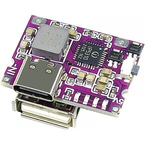 2A 5V Lithium Battery Charging Discharge Module USB C 3.7V/4.2V Lithium Battery Charging Boosting Module with Charging Discharging Protection