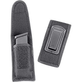 Uncle Mike's Undercover Pistol Mag Case Undercover Pistol Mag Case Kodra Black Single Belt Clip, Card 88241