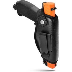 Guard Dog Security Handmade Gun Holster - Ambidextrous, Synthetic Leather, Black - Holster for Concealed Carry - Fits Glock, 9mm, Taurus, Beretta, S&W, Sig, M&P, and Similar Handgun