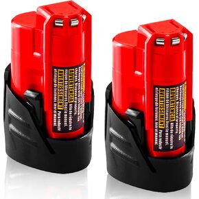 TenHutt 【3RD-Upgrade!】 2Pack 6.0Ah 48-11-2440 Replace Battery for Mil 12V Lithium Battery Compatible with 48-11-2402 48-11-2460 Mil 12-Volt Cordless Power Tools