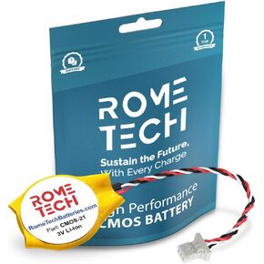 بطارية Rome Tech CMOS لجهاز Lenovo ThinkPad X60 X60s X61 X61s X200 X201 X201i X200s X200si - بطارية احتياطية للكمبيوتر المحمول BIOS RTC 3V CR2032 مع كابل 3 دبابيس و3 أسلاك (حزمة واحدة) in Saudi Arabia