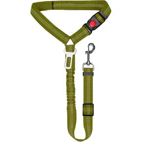 1 Packs Removable Dog Seat Belt Harness for Car, 3 in 1 Pet Dog Car Seatbelt Leash, Retractable Restraint Secures to Vehicle Headrest & Adjustable Reflective Dog Seatbelt Tether