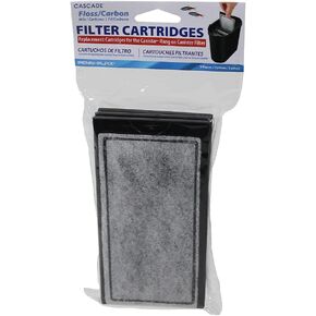 PENN-PLAX Cascade Replacement Media Cartridges for Canistar Hang-On Canister Aquarium Filters – Disposable Poly Fiber Floss – 3 Pack