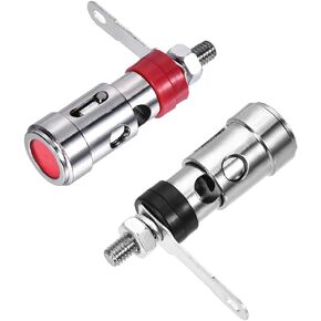 uxcell 2PCS Amplifier Terminal Connector Binding Post Push Quick Type -Binding Post Spring Loaded Press Subwoofer Basket Terminal