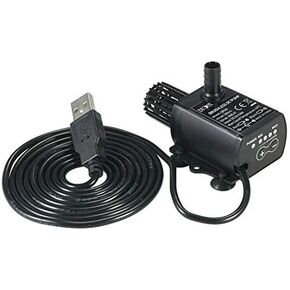 Mini Brushless Water Pump, MASO USB Motor Submersible Water Pump DC5V 4.8W 300L/H Lift 300cm Ultra-quiet Water Pump for Fountain Aquarium Fish Tank Pool（QR50L）