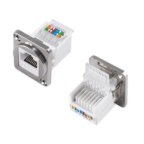 RJ45 Keystone Jack, Cat6 Keystone Jack, VCE Cat6, Module Coupler Without Wiring Tool (Incompatible with Distribution Frame) (White, 2pack)