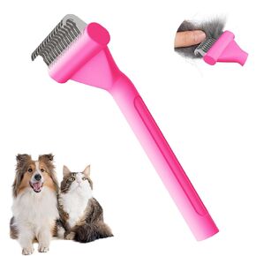 Dog Brush for Shedding cat deshedding grooming supplies for indoor short long hair pet dematting undercoat rake for brish poodle remove matted fur slicker best comb tool cepillo para perros. (White)