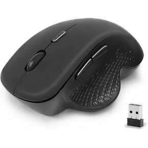 UrbanX Silent Wireless Mouse Bluetooth & 2.4Ghz, Rechargeable, Ergonomic Compatible with Microsoft - Surface Laptop Studio 2 Tablet/Laptop/PC/Android/iOS/Windows/MacOS -Black