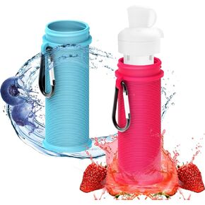 حامل خراطيش النكهات | متوافق مع زجاجات المياه المشهورة | تصميم مفرد | لتخزين النكهة البديلة (عبوة من قطعتين) in Kuwait