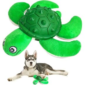 Premium Quality, Bite-Resistant Dog Squeak Toy, Sea Turtle Plush Chew Toy for Small,Medium,Large Dogs – Durable Rubber & Cloth, Tough Interactive Pet Toy for Chewers, Perfect for Puppy Teething, Gift