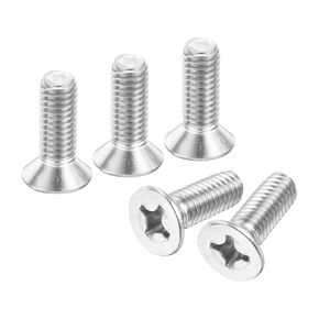 uxcell 30 Pcs Stainless Steel Phillips Bolts Cross Head Screws M4-0.7x45 Thread