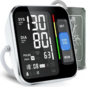 Blood Pressure Monitors for Home Use Upper Arm, Accurate Cuff 8.7"-15.7" Monitor with Large Backlight Display 2 Users 240 Sets Memory & HR Detection, Digital BP Machine with Carrying Case for Adult
