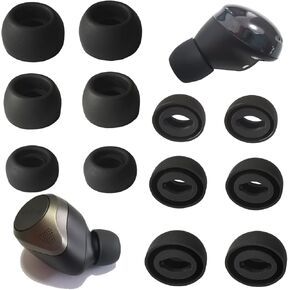 Replacement Ear Tips for Jabra Elite 85t/Galaxy Buds Pro Ear Tips for Elite 85t/Galaxy Buds Pro Earbuds 6 Pairs LMS Black