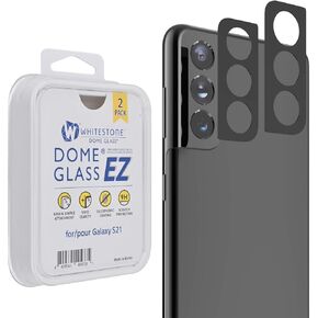 [Dome Glass EZ] Samsung Galaxy S21 Ultra Camera Lens Protector by Whitestone [One Touch Installation] Scratch-Resistant Camera Lens Protector for Clear View - Two Pack