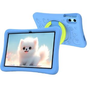 Kids Tablet, 10.1 inch Android 14 Tablet for Kids. 8-Core 12GB+128GB ROM. Parental Control Pre-Installed iWawa Learning Game Software, GMS Certified, BT,WiF, FM, Google Kids Space