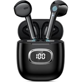Wireless Earbuds for iPhone 16 15 Pro Max 14 Plus 13, 5.3 Bluetooth Headphones Cordless Ear Buds with Mic Bass Stereo for Samsung Galaxy S24 Ultra S23 Fe S22 Plus S21 Fold Flip 6 Pixel 9 8 7 Pro
