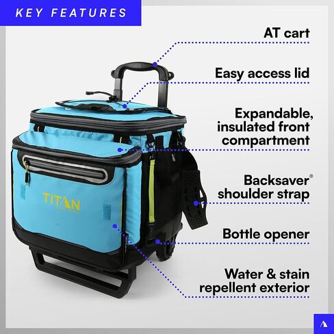 Titan Deep Freeze 60 (50+10) مبرد بعجلات - مبرد دوار قابل للطي بعجلات وعربة لجميع التضاريس in Kuwait