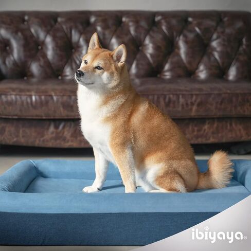 ibiyaya - Orthopedic Bed for Small Dogs - Dog Sofa Bed Small, Supportive Foam Pet Couch with Removable Washable Cover, Waterproof Lining and Nonskid Bottom - Brick Red in Kuwait
