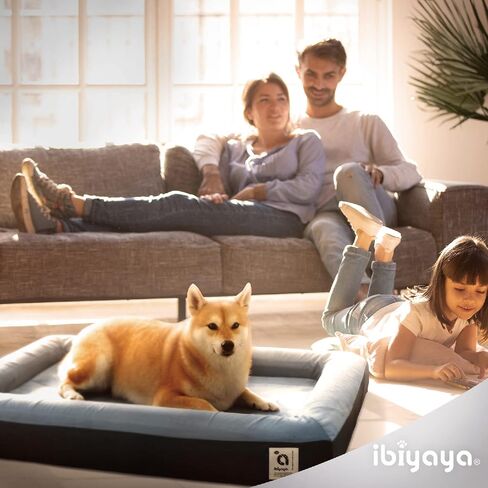 ibiyaya - Orthopedic Bed for Small Dogs - Dog Sofa Bed Small, Supportive Foam Pet Couch with Removable Washable Cover, Waterproof Lining and Nonskid Bottom - Brick Red in Kuwait
